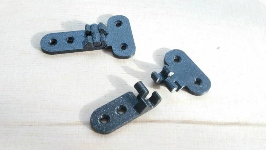 This modular hinge involves two parts that snap together