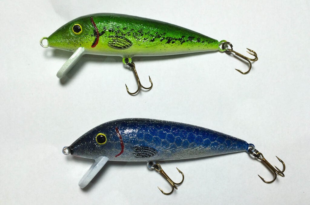 Topwater lures like wounded minnows