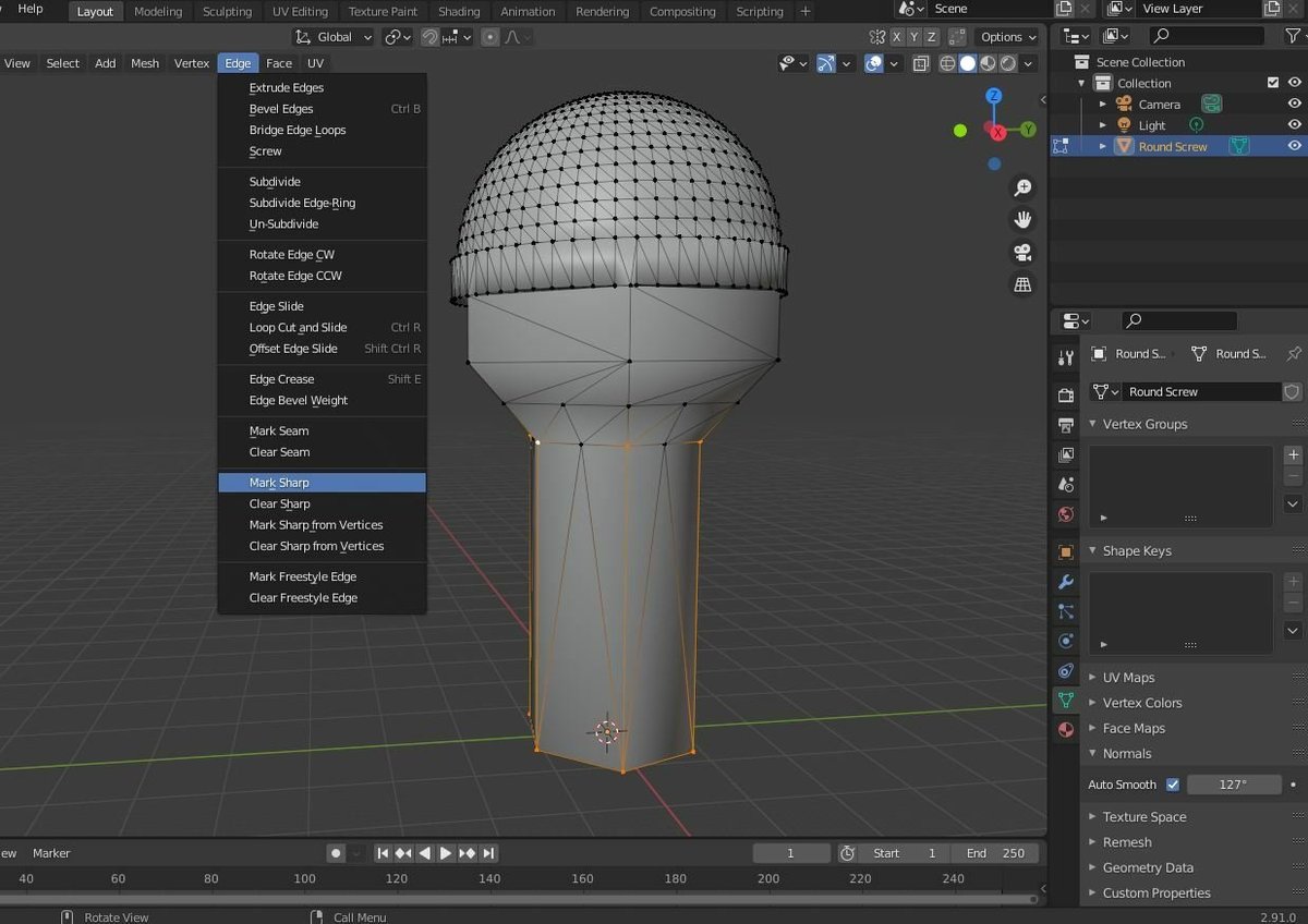modeling - How to smooth shade an object while retaining hard