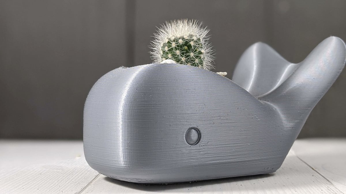 This whale planter was printed with a 0.3-mm layer height