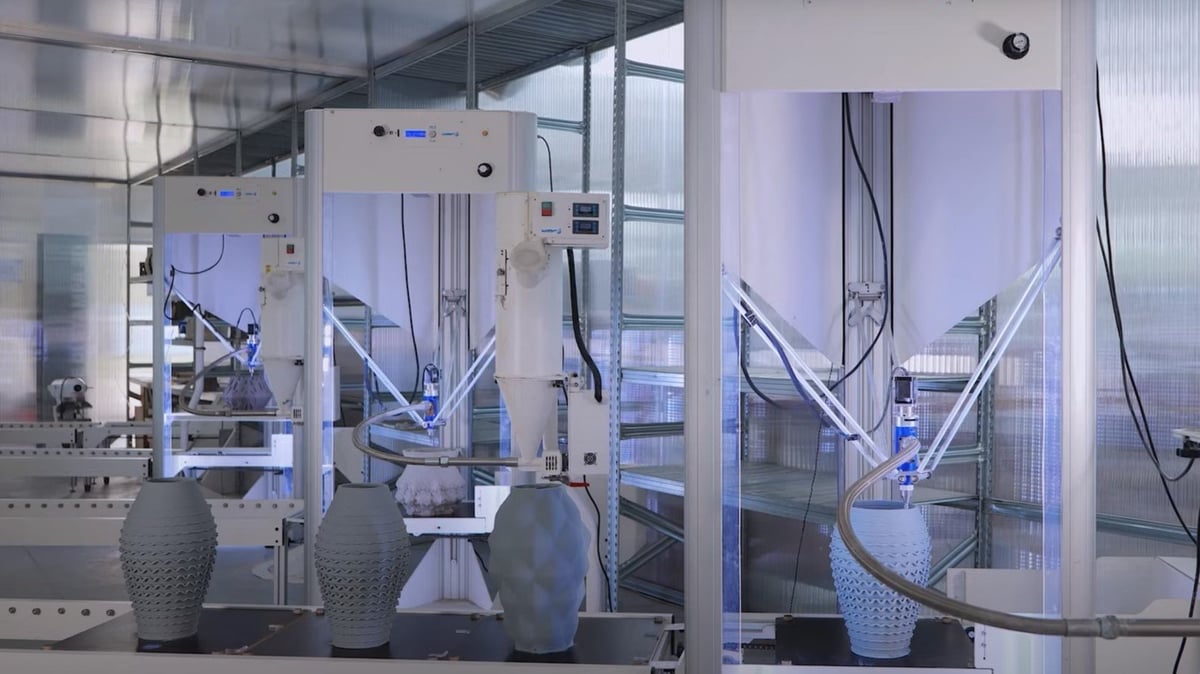 Delta printers use arms instead of traditional gantries, like linear rails