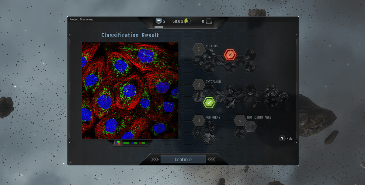 EVE Online Project Discovery with The Human Protein Atlas