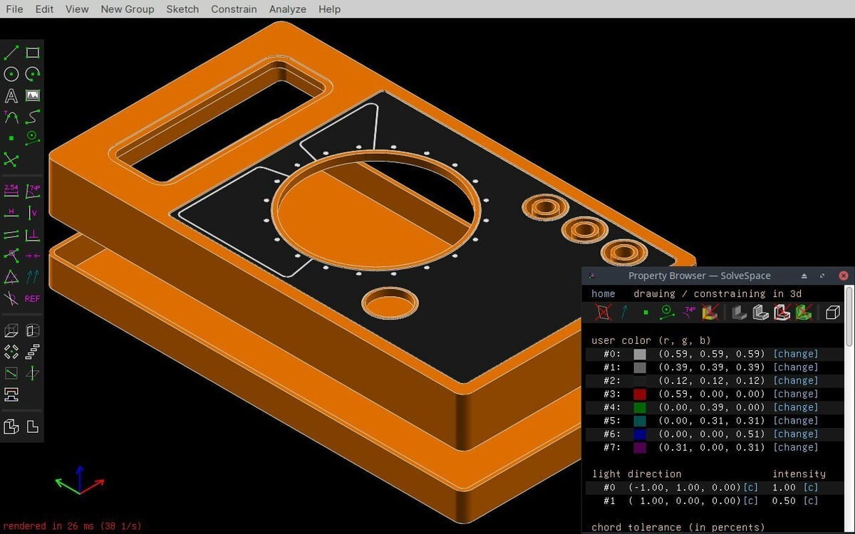 SolveSpace is a mix between CAD and CAM software
