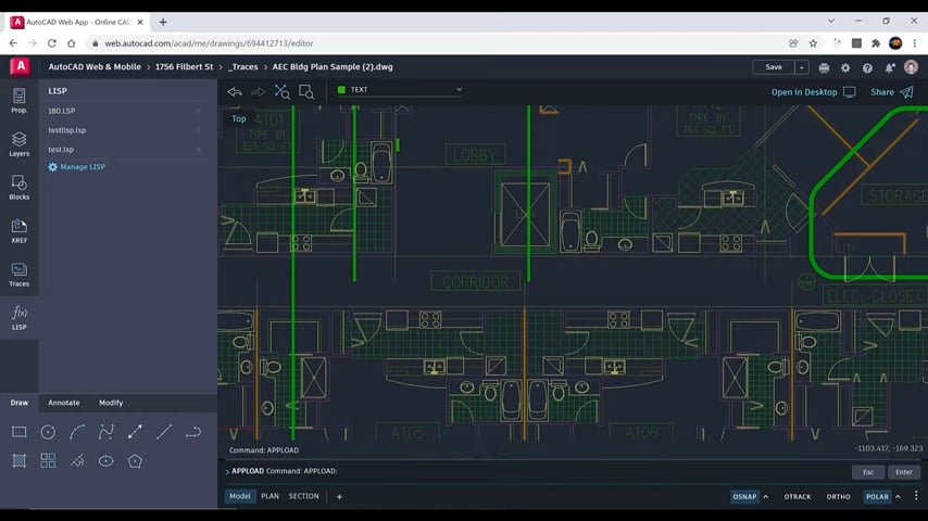 Image of AutoCAD 2023 Released: New Features & Changes: LISP Routines in AutoCAD Web & Mobile
