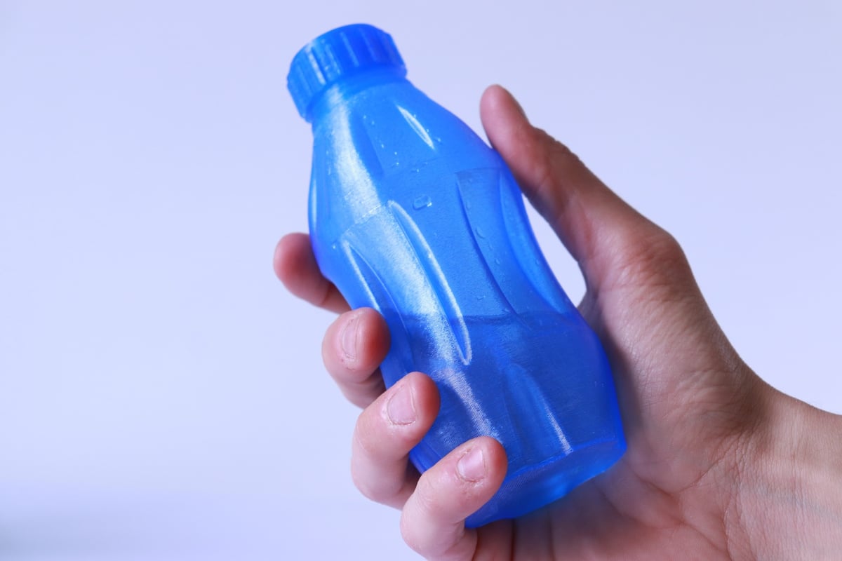 It's possible to 3D print a PETG bottle