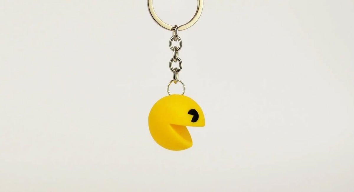 A simple and cute little Pac-Man keychain