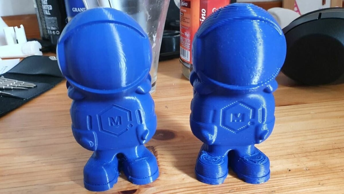 A larger layer height reduces the amount of detail printed on a model