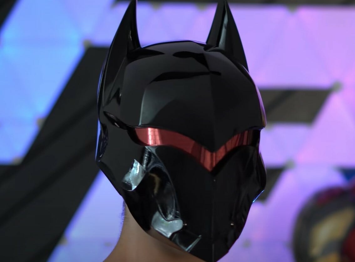 The Hellbat armor takes a futuristic approach to Batman's armor