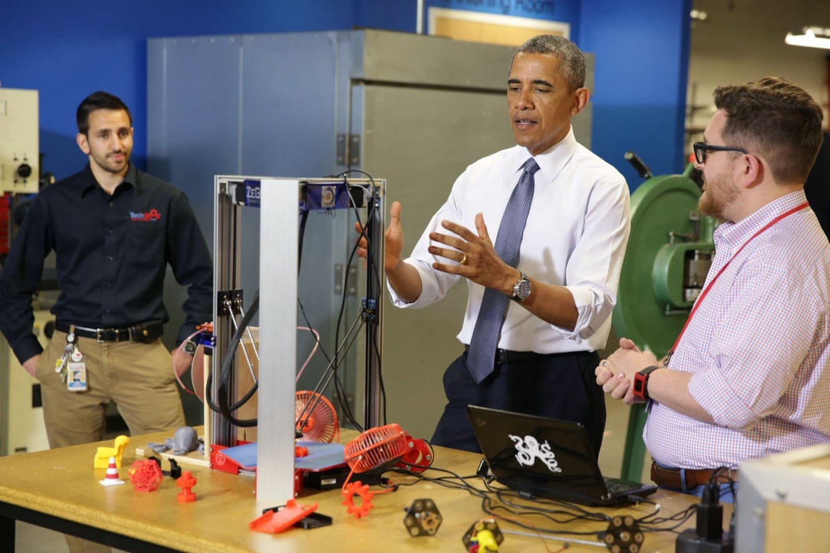 President Barack Obama advocated for 3D printing