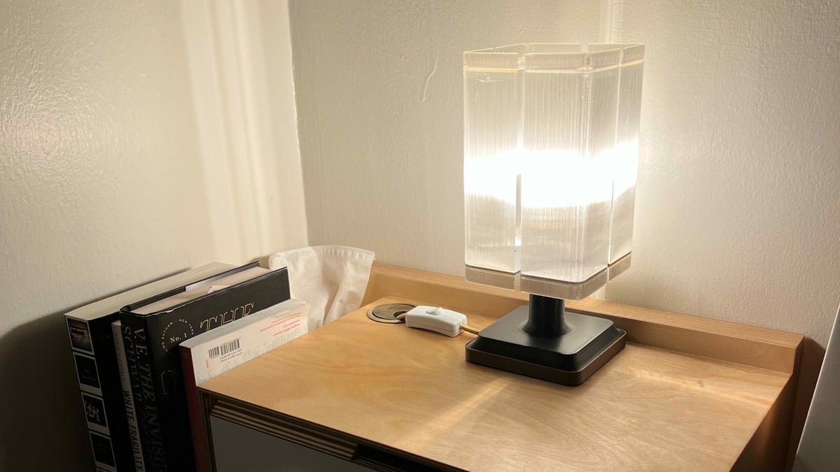 This stylish lamp is easy to assemble
