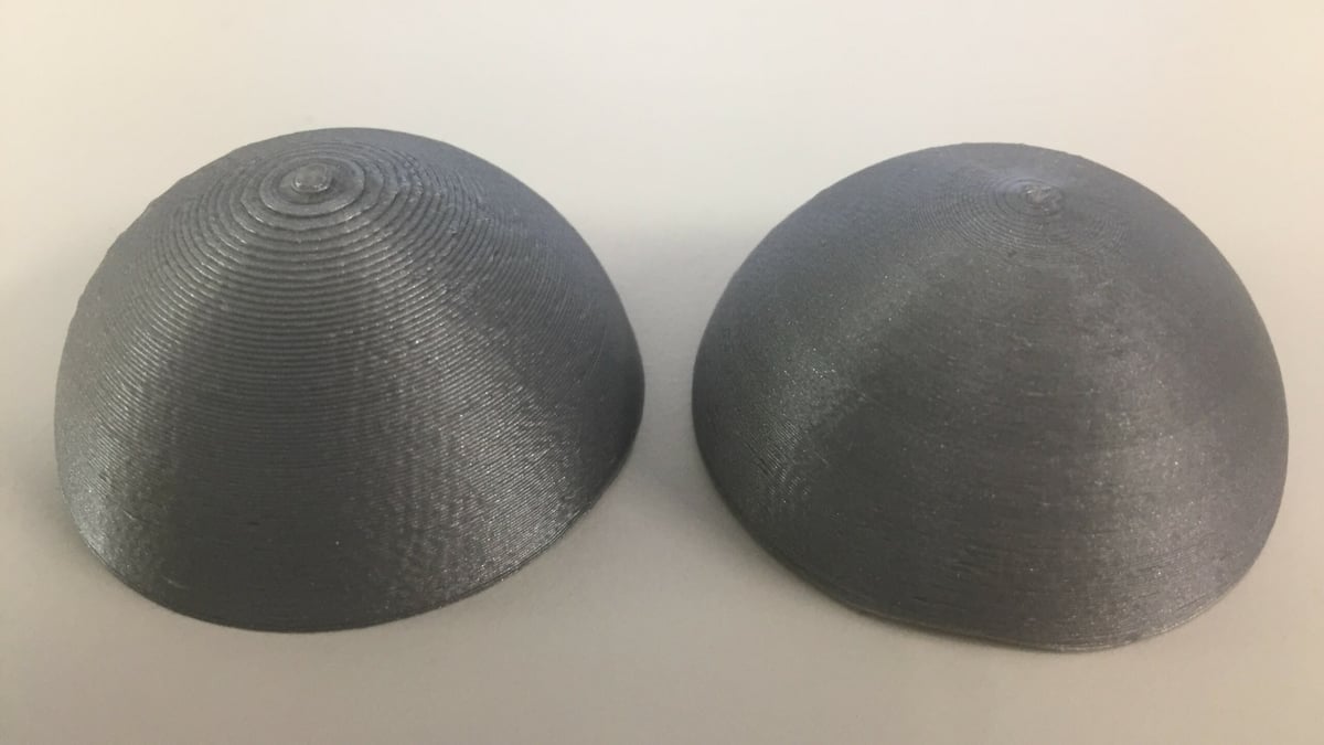 The adaptive layers feature results in smoother curves on 3D prints