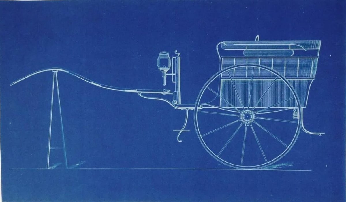Contemporary blueprints aren't likely to be like this 19th century one