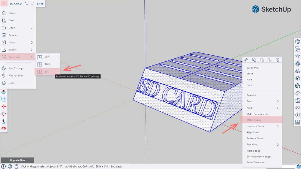 Finally, our model is ready to be exported into a 3D printable file such as STL