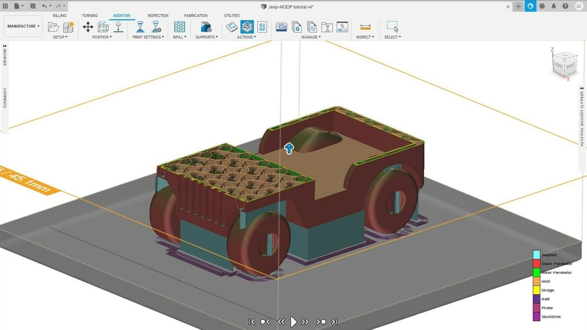 The built-in 3D slicer in Fusion 360 is still somewhat basic