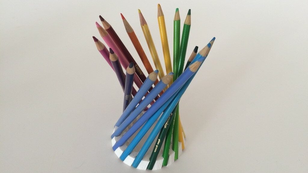 This model puts a twist on pencil holders