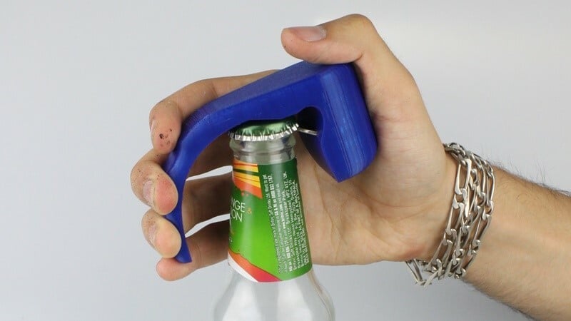 3D Printable Bottle opener, one handed  Flaschenöffner, Einhandöffner by  3D Printer Karlsruhe Prusa i3