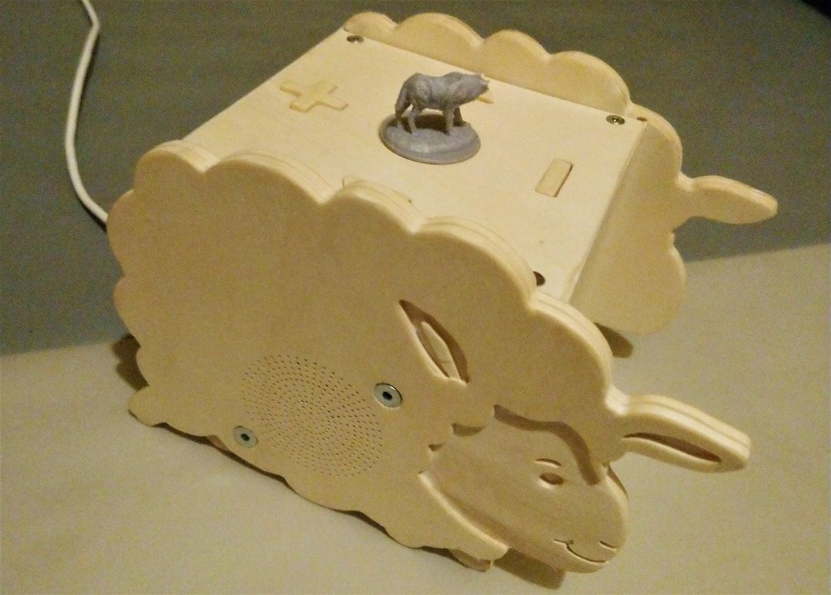 An RFID Jukebox shaped to look like a sheep!