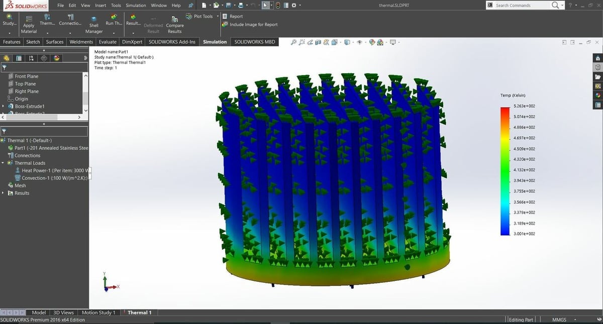 Do lineal stress simulations in SolidWorks