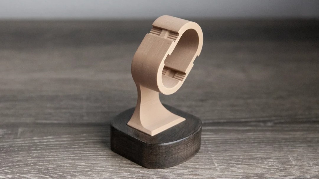 A lovely watch stand printed with Hatchbox Wood PLA