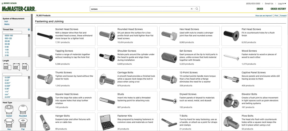 Image of The Best Sites for Mechanical 3D Prints / 3D Printed Mechanical Parts: McMaster-Carr
