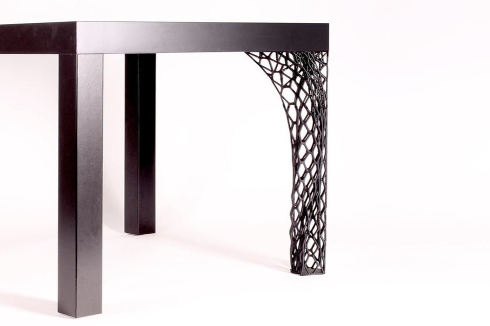 A creative wireframe alternative leg for a Lack table