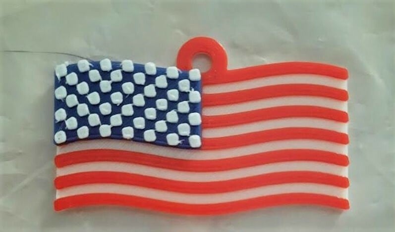 You can make this flag multiple colors using mid-print filament swaps