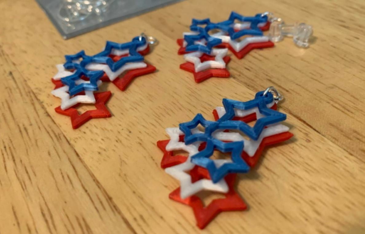 You can print multiple stars and connect them with a small keyring