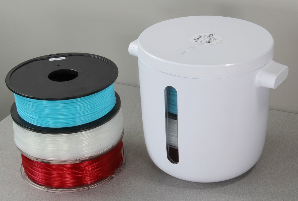 The PrintDry Smart Vacuum is a higher end box that keeps filament in an air-free environment