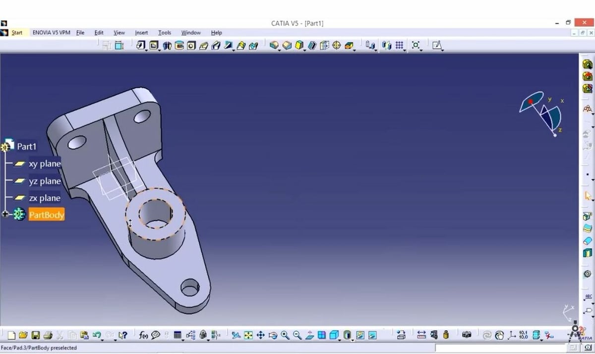 Catia is used within multiple industries, making it one of the best CADs for designing parts