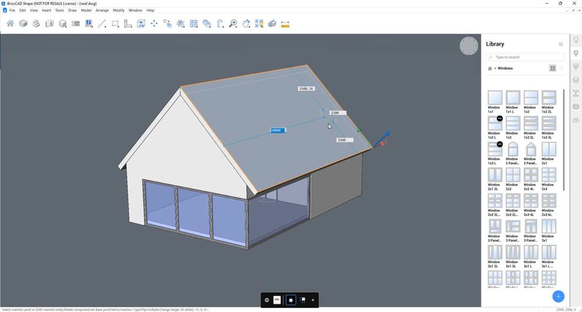 BricsCAD Shape is well-suited to designing architectural models