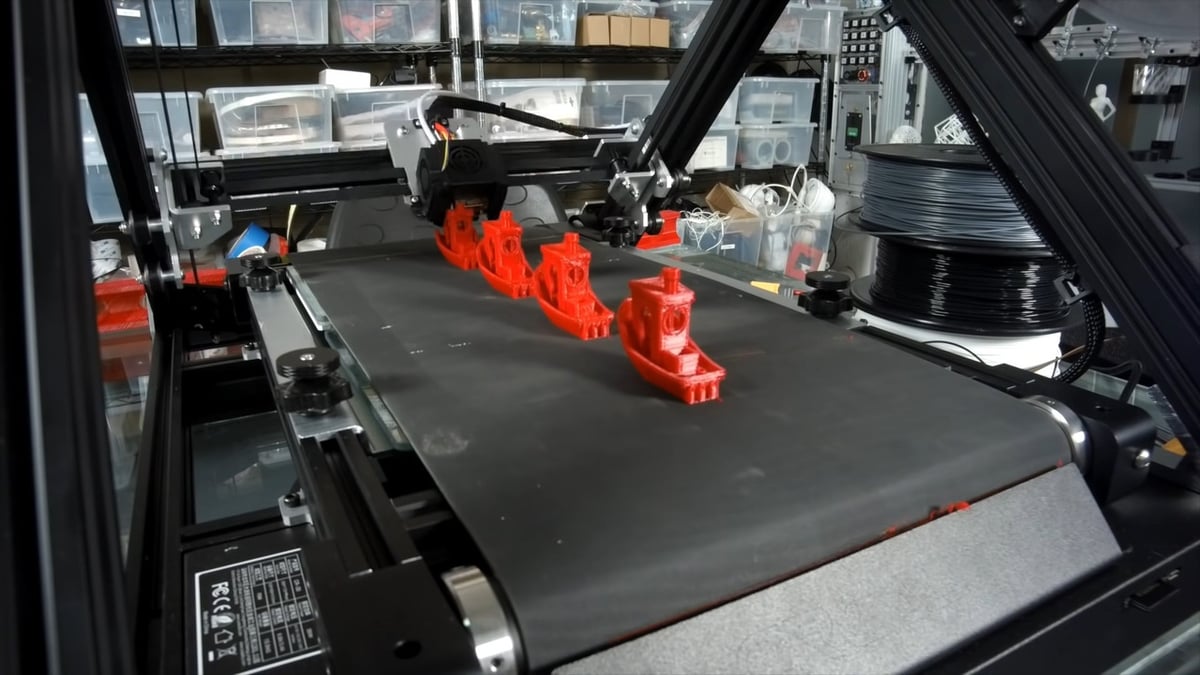 Belt 3D printers exhibit an 