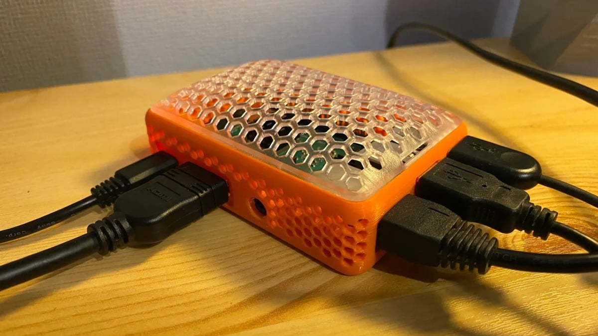 This honeycomb case retains full access to your Pi's ports