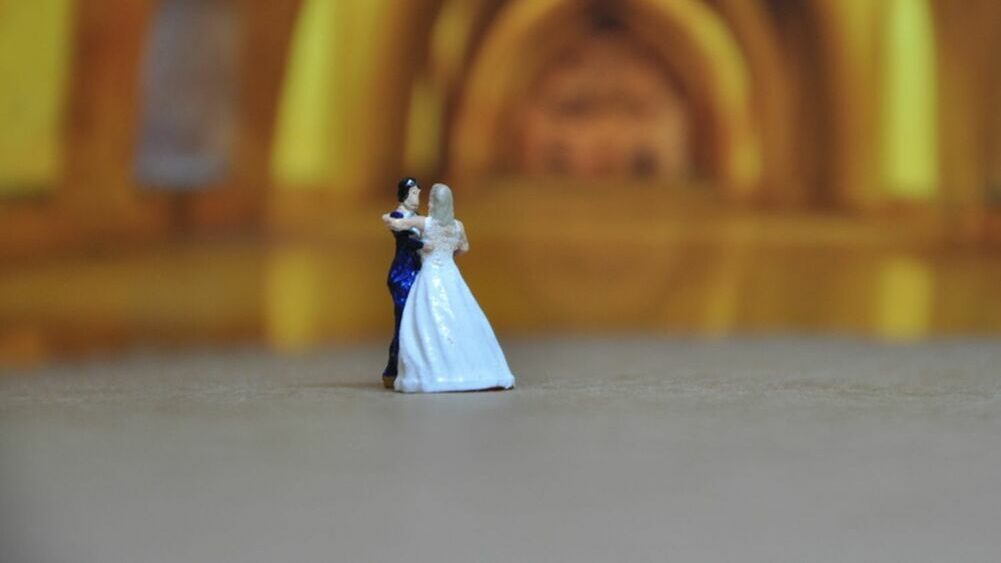 Here comes... a tiny bride