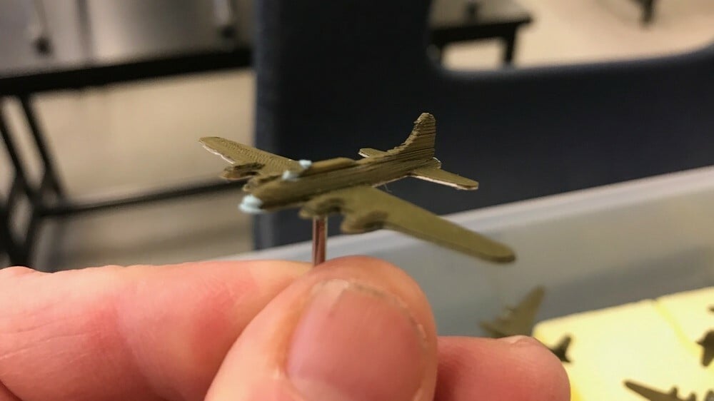 A painted micro B-17