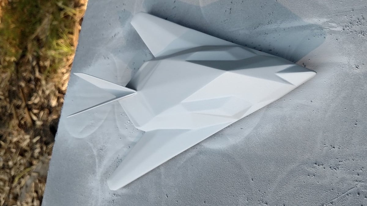 The low-poly F-117 is sleek and stealthy
