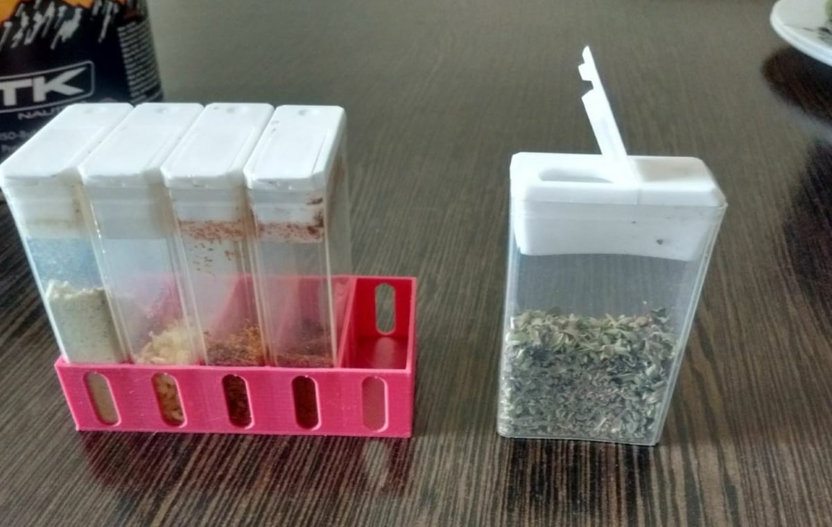 You can store up to five different spices in Tic-Tac containers with this organizer rack
