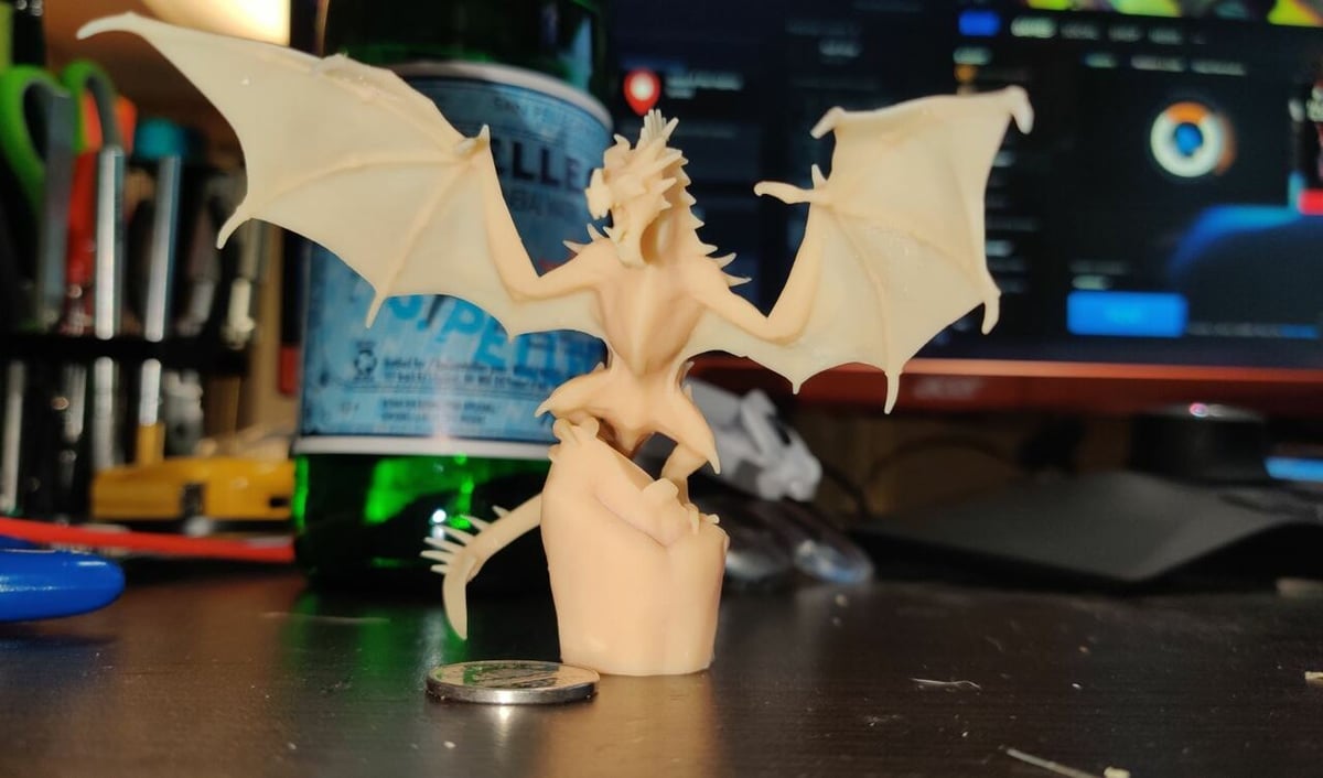 This model was designed after the Frost dragon from Skyrim