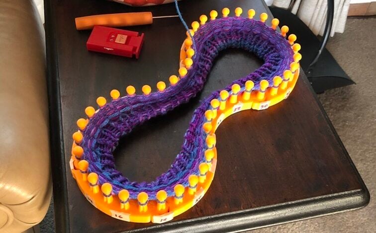 Round Loom Knitting Crocheting Machine DIY Handicraft Automatic Craft