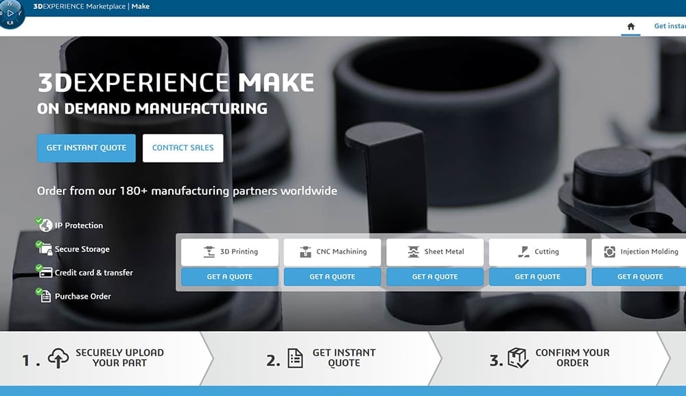 Foto de Impressão 3D online: os melhores serviços: 3DExperience Marketplace Make