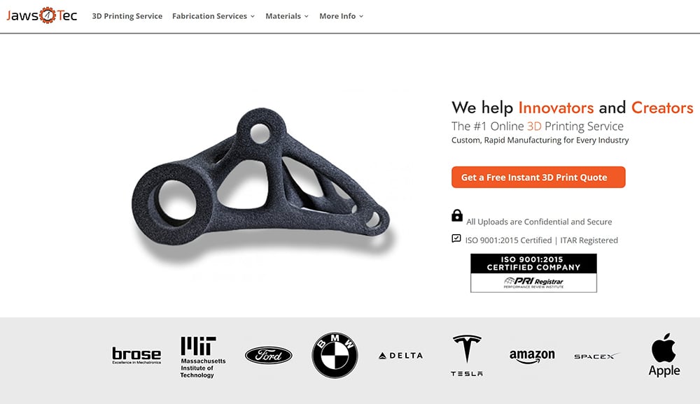 Image of The Best Online 3D Printing Services / 3D Print On Demand: JawsTec