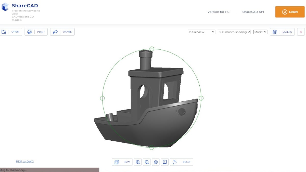 ShareCAD is a quick and easy solution for viewing SolidWorks parts in a web-based platform