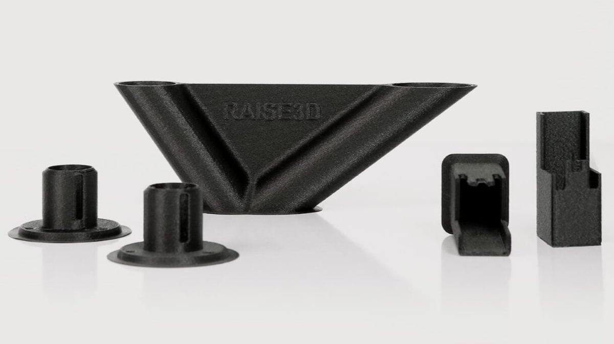 Raise3D's PA12 CF filament is composed of 10-30% carbon fiber bits