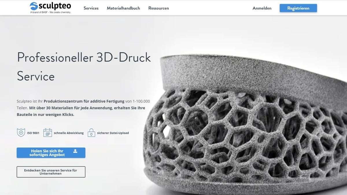 Bild von 3D-Druck-Service / 3D-Druck Online / 3D-Drucken Lassen: Sculpteo