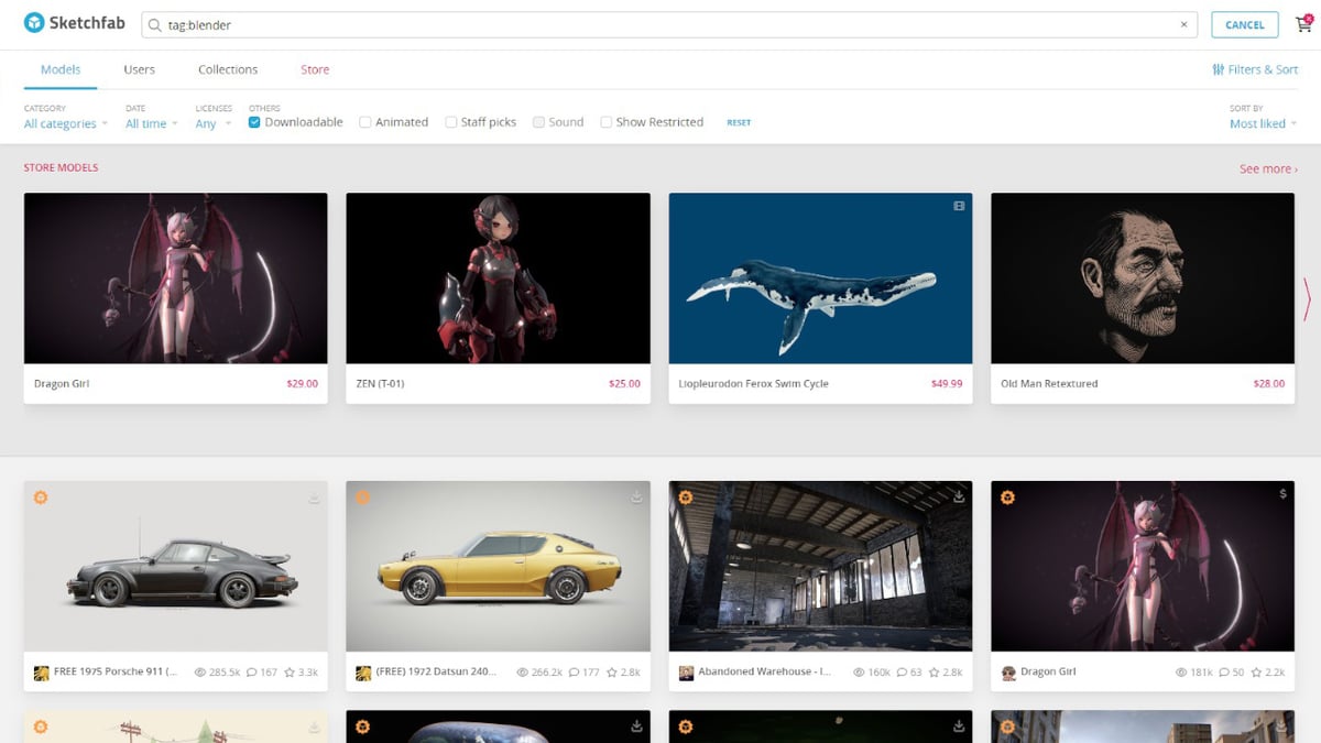 Sketchfab has an incredible selection of over 4 million 3D models alone
