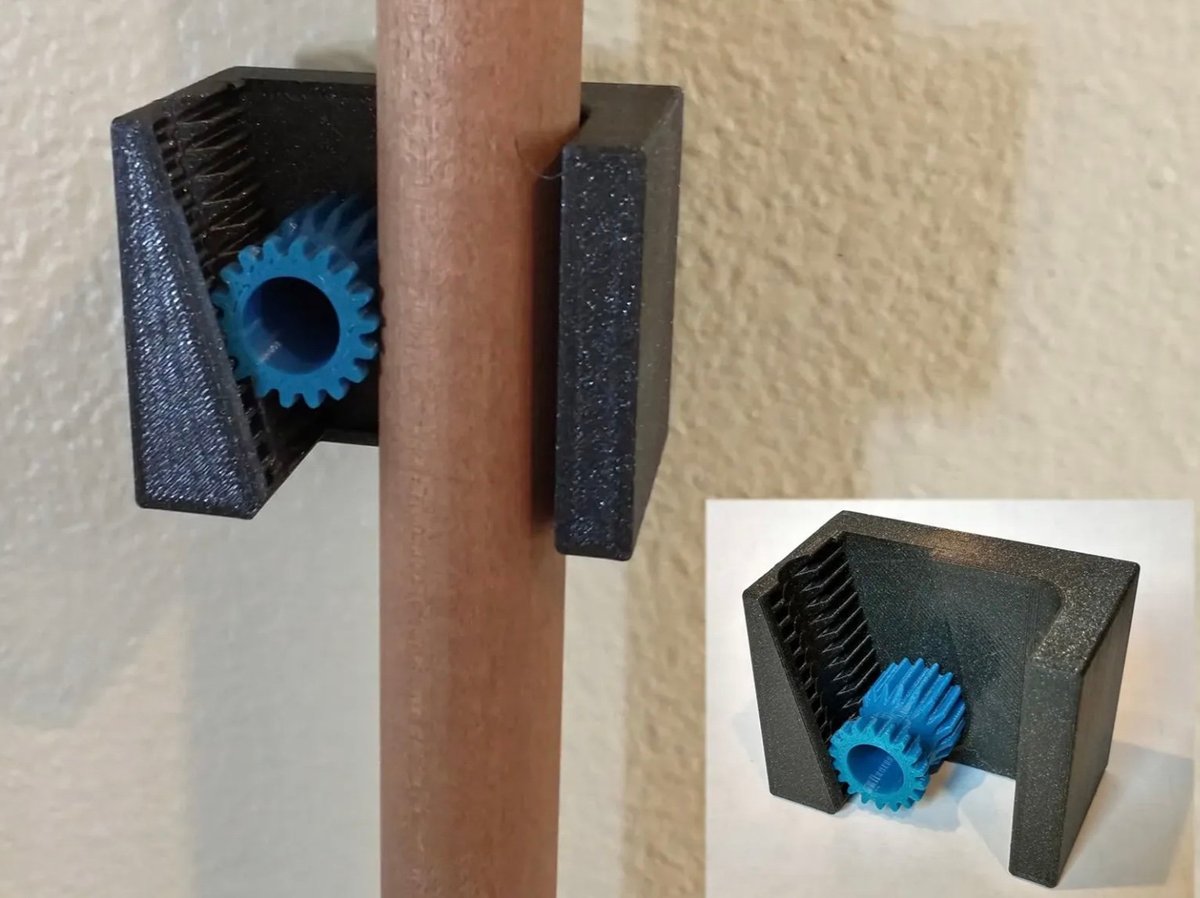 Bild von 3D-Druck-Ideen: Nützliche 3D-Drucker-Vorlagen: Schwerkraftbasierter Besenhalter