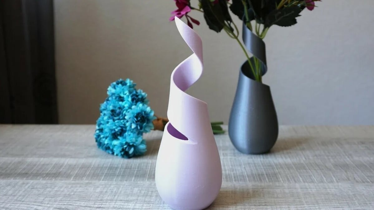 This vase looks like it's wrapped around your flowers