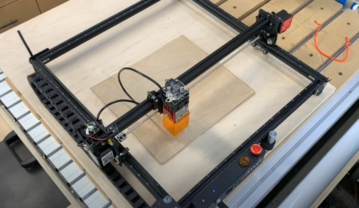 The Laser Master 2 S2 can actually cut through small wooden boards