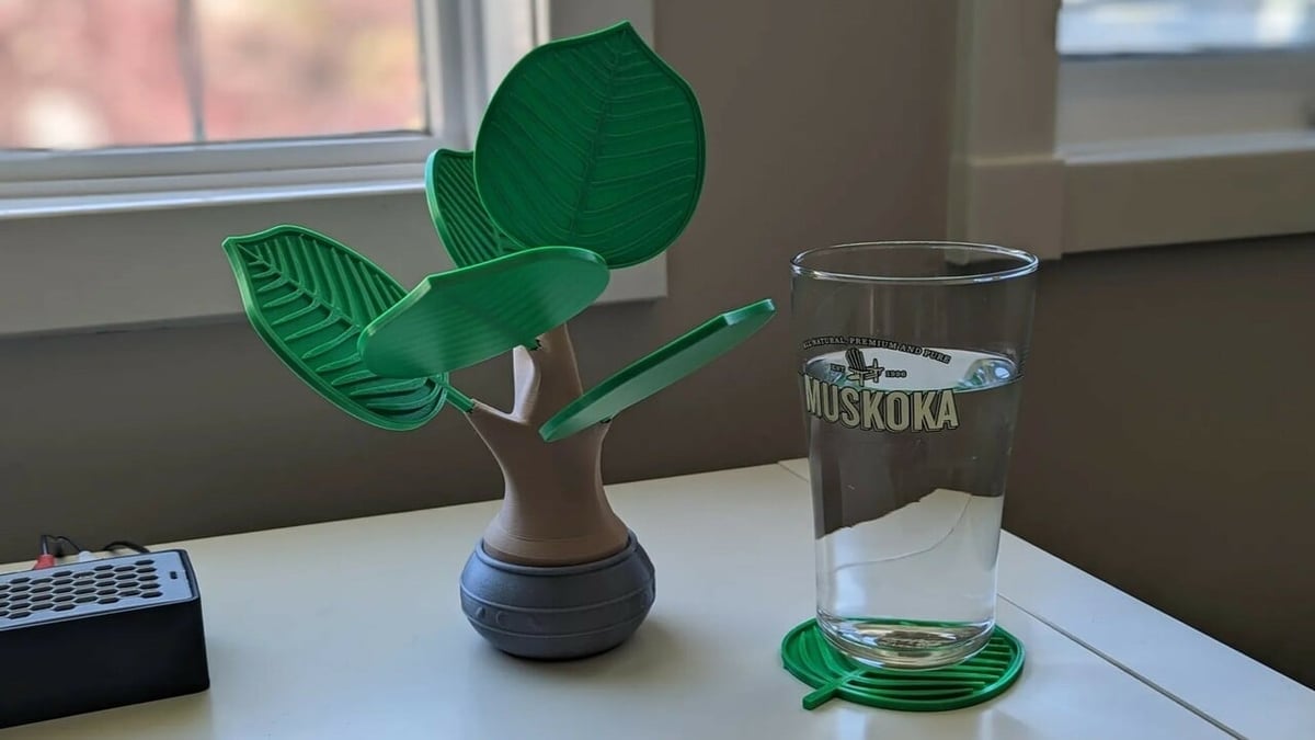Use the condensation collected on the coaster to water plants