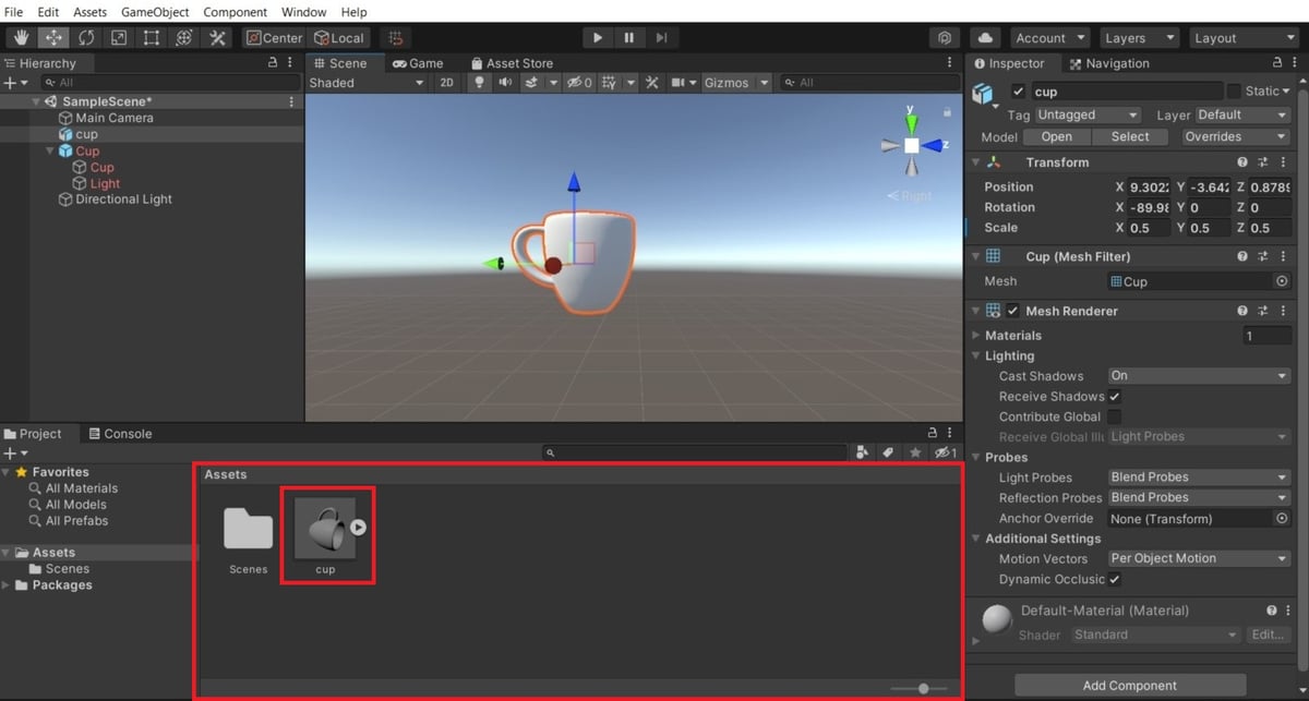 Image of: Importing a Blender File to Unity