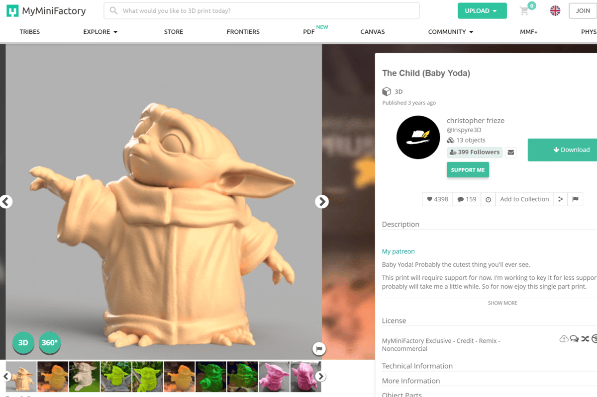 MyMiniFactory is one of the best known 3D printing marketplaces